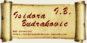 Isidora Budraković vizit kartica